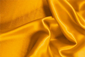 Yolk Orange Silk Crêpe Satin Apparel Fabric