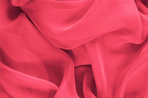 Geranium Pink Silk Chiffon Apparel Fabric