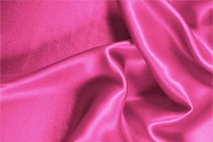 Petunia fuchsia silk crêpe back satin fabric for dressmaking