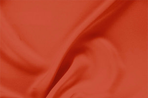 Tomato Orange Silk Drap Apparel Fabric
