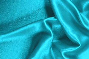 Hawaii Blue Silk Crêpe Satin Apparel Fabric