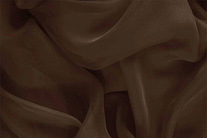 Bark Brown Silk Chiffon Apparel Fabric