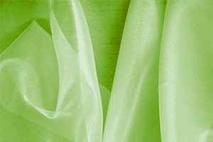 Lizard Green Silk Organza Apparel Fabric