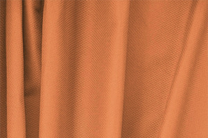 Saffron Orange Cotton, Stretch Pique Stretch Apparel Fabric