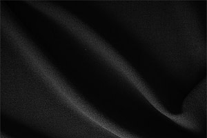Black wool crêpe fabric for dressmaking