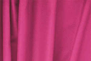 Fuchsia stretch cotton piqué fabric for dressmaking - new tess