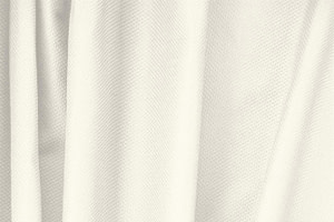 Ivory White Cotton, Stretch Pique Stretch Apparel Fabric
