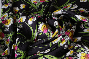 Flowers Print Apparel Fabric ST000233