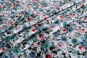Tessuto Mussola Rose ST000717 per Abbigliamento
