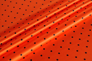 Tissu Couture Crêpe Satin Orange en Soie