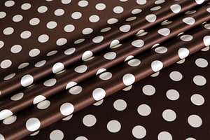 Tissu Couture Crêpe Satin Marron en Soie