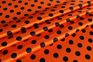 Tissu Couture Crêpe Satin Orange en Soie