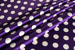 Tissu Couture Crêpe Satin Violet en Soie