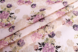 Tessuto Georgette Peonie ST000809 per Abbigliamento