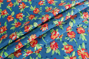 Flowers Print Apparel Fabric ST000894