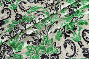 Flowers Print, Velvet Apparel Fabric ST000895