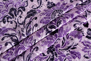 Flowers Print, Velvet Apparel Fabric ST000895