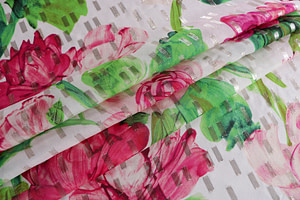 Flowers Print Apparel Fabric ST000915