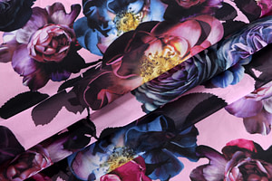 Flowers Print Apparel Fabric ST000942