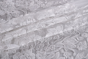 Flowers Laces-Embroidery Apparel Fabric TC001121