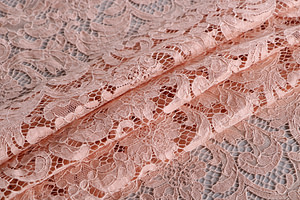 Tessuto Dentelle de Calais Rebrodé TC001148 per Abbigliamento