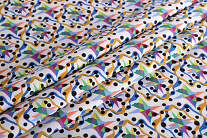 Abstract Print Apparel Fabric ST000531
