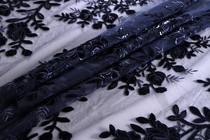 Flowers Laces-Embroidery Apparel Fabric TC001092