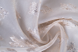 Tessuto Organza Fiore Coupè UN001227 per Abbigliamento
