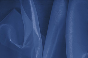 Cobalt Blue Silk Organza Apparel Fabric