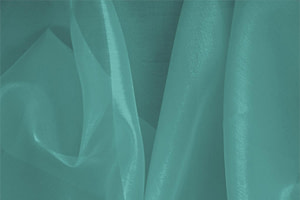Maldive Blue Silk Organza Apparel Fabric