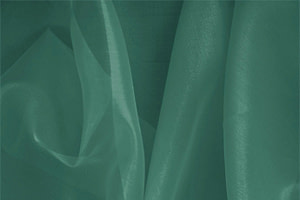 Oak Green Silk Organza Apparel Fabric