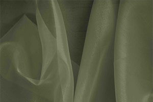 Swamp Green Silk Organza Apparel Fabric