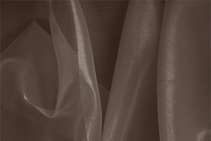 Dark Brown Silk Organza Apparel Fabric