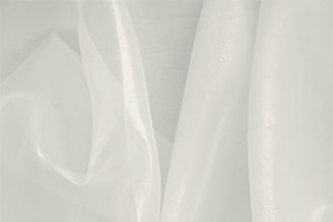 Pearl Silver Silk Organza Apparel Fabric