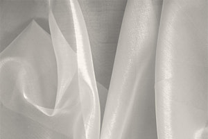Fog Gray Silk Organza Apparel Fabric