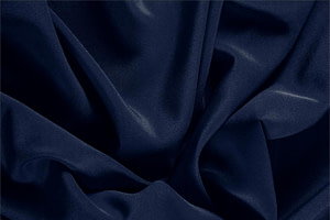 Navy Blue Silk Crêpe de Chine Apparel Fabric