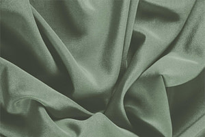 Army Green Silk Crêpe de Chine Apparel Fabric