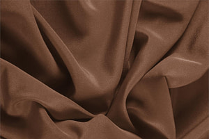 Walnut Brown Silk Crêpe de Chine Apparel Fabric