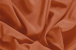 Brick Brown Silk Crêpe de Chine Apparel Fabric