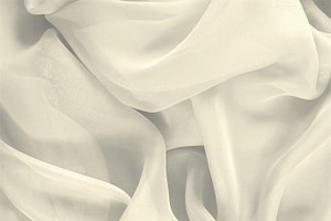 Milk White Silk Chiffon Apparel Fabric