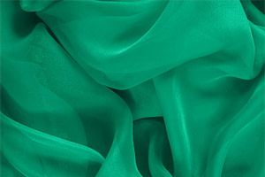Green Green Silk Chiffon Apparel Fabric