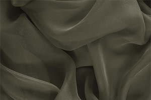 Army Green Silk Chiffon Apparel Fabric