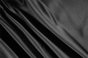 Black dogaressa fabric in pure ribbed silk for dressmaking