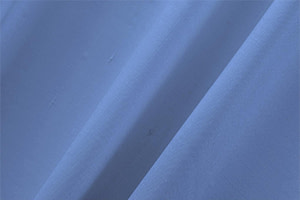 Porcelain Blue Cotton, Silk Double Shantung Apparel Fabric