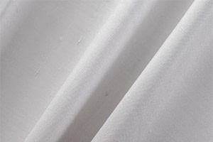 Chalk Silver Cotton, Silk Double Shantung Apparel Fabric