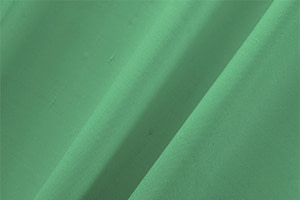 Fern Green Cotton, Silk Double Shantung Apparel Fabric