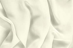 Ivory White Organic Silk Georgette fabric for dressmaking