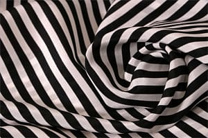 Black, White Silk Polka Dot Fabric - Crepe Se Riga Omnibus 101801