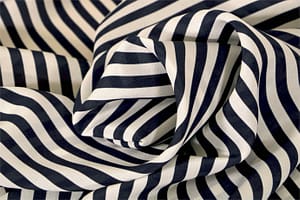 Blue, White Silk Polka Dot Fabric - Crepe Se Riga Omnibus 101802