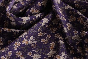 Purple Silk Crêpe de Chine fabric for dressmaking